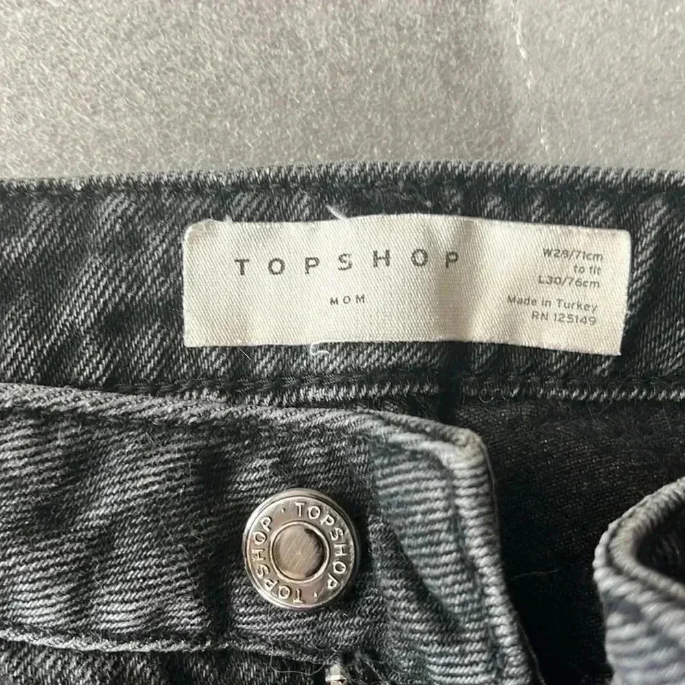 [W28L30]Topshop  Mom Black High Rise Jeans - Picture 2 of 6